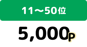 11〜50位 5,000P